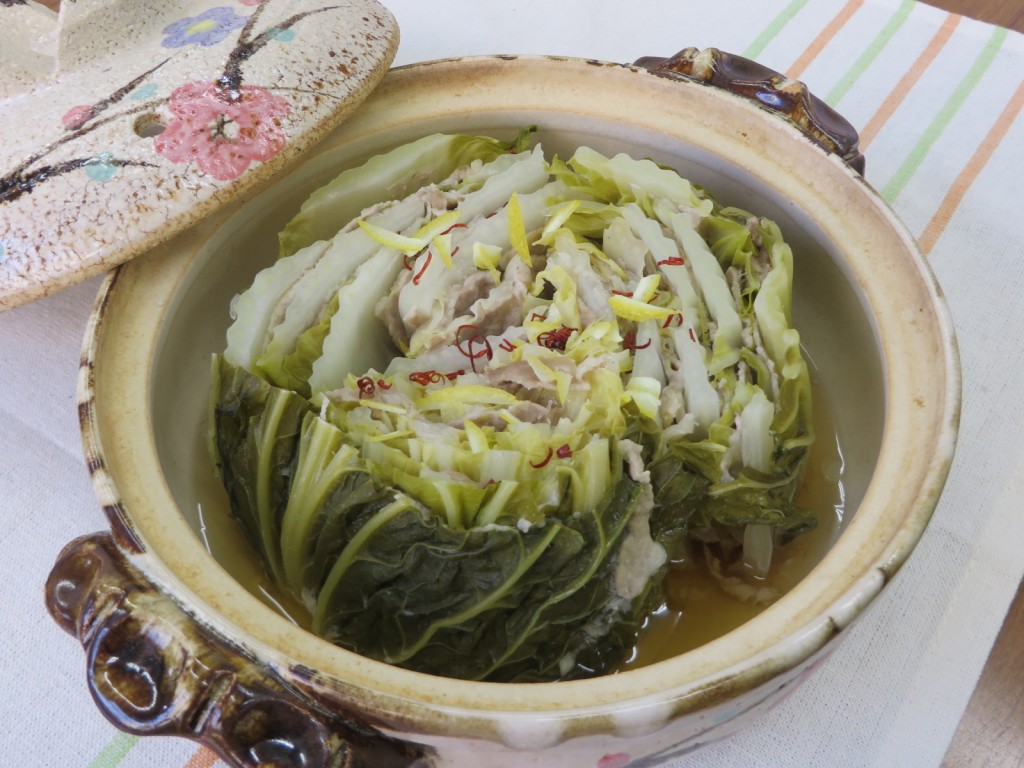 白菜と豚肉の重ね蒸し